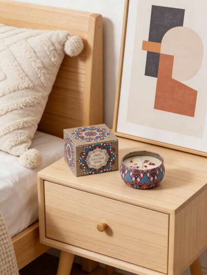 شمعة معطرة بنمط قديم، عطر منزلي، ينبعث منها رائحة غنية وممتعة. يمكن استخدامها كهدية للنساء أو كعنصر ديكور منزلي. مناسبة للديكور والعلاج بالعطور في غرفة المعيشة/غرفة النوم/الحمام.