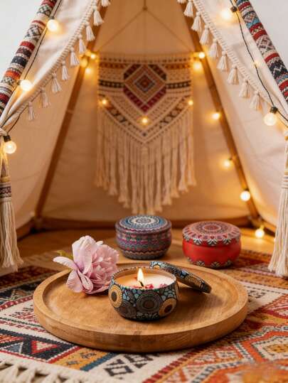 شمعة معطرة بنمط قديم، عطر منزلي، ينبعث منها رائحة غنية وممتعة. يمكن استخدامها كهدية للنساء أو كعنصر ديكور منزلي. مناسبة للديكور والعلاج بالعطور في غرفة المعيشة/غرفة النوم/الحمام.