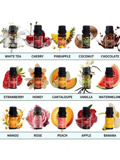 زيت عطري أساسي بعطر الفاكهة 10مل، عطر أروماثيرابي لرفع المزاج، مناسب للمبخر، شمع معطر، عطر المنزل