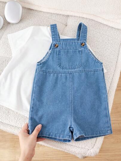 SHEIN TaviRue سراويل قصيرة للأطفال الصبيان مع جيوب، مريحة ومتعددة الاستخدامات، مناسبة للربيع/الصيف
