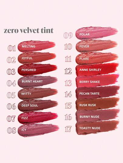 Rom&nd رومند ZERO VELVET TINT 06 DEEPSOUL | أحمر شفاه مطفي | لون دائم | ملمس خفيف | تغطية لونية عالية | أحمر شفاه غير مجفف | مكياج كوري | 5.5 جرام / 0.194 أونصة