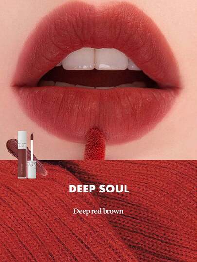 Rom&nd رومند ZERO VELVET TINT 06 DEEPSOUL | أحمر شفاه مطفي | لون دائم | ملمس خفيف | تغطية لونية عالية | أحمر شفاه غير مجفف | مكياج كوري | 5.5 جرام / 0.194 أونصة