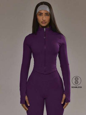 Musera Sport جاكيت مع سحاب وذيل مغمور، قطعة علوية منسقة للملابس الرياضية الشتوية للتنس والتمارين والجيم، مصنوعة من خامات متينة