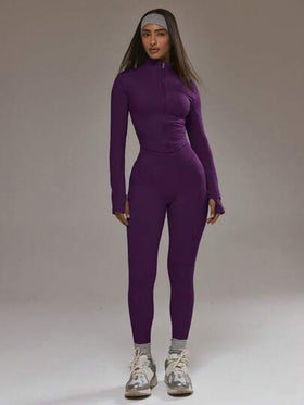 Musera Sport جاكيت مع سحاب وذيل مغمور، قطعة علوية منسقة للملابس الرياضية الشتوية للتنس والتمارين والجيم، مصنوعة من خامات متينة