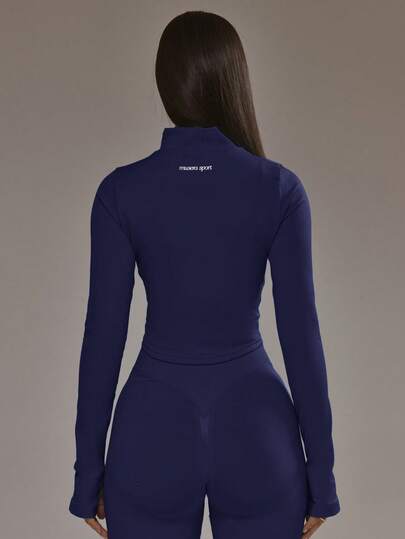 Musera Sport جاكيت مع سحاب وهيم مغمور، ملابس علوية مجموعة منسقة، ملابس رياضية شتوية للباديل، تمارين رياضية، صالة الألعاب الرياضية، سبائك