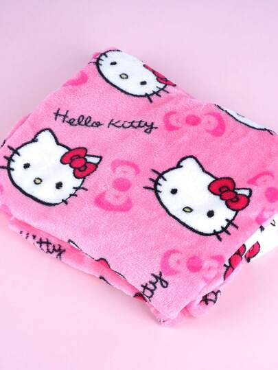 SANRIO 3 قطع بنطلون بيجاما مريح من فلانيل هالو كيتي من سانريو - بيجامات وردية، بنطلون منزلي كاجوال، بنطلون فلانيل للخريف/الشتاء، مناسب للأزواج أو الأصدقاء