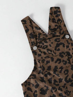 SHEIN ChillGRL بنطلون بيب كاجوال للفتيات الصغيرات، بني قهوائي مع زخرفة فيونكة سوداء، ساق مستقيمة فضفاضة، قماش ناعم ومريح، متعدد الاستخدامات للارتداء اليومي والمدرسة والتنقل، مناسب للربيع والصيف والخريف والشتاء