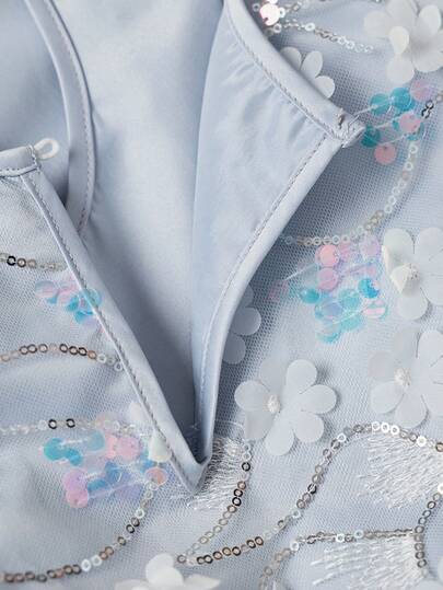 SHEIN رمضان مجموعة فستان مطبوع بالزهور مع كارديجان شال للفتيات المراهقات، طراز أنيق أميري