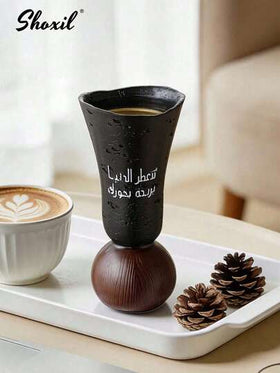 shoxil 1 حامل بخور سيراميكي بتصميم خط عربي أنيق، موزع عطري للعطور المنزلية، حامل عطور خالي من الدخان مثالي لغرفة المعيشة والنوم وغرفة اليوغا ومساحة التأمل، حامل بخور فريد مصنوع للعشاق العطور، عيد الأضحى والأعياد الوطنية في الشرق الأوسط، هدية تذكارية شخصية