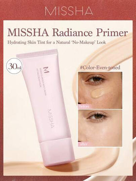 Missha قاعدة مكياج مشرقة وملساء من ميشا - تضيء البشرة وتخفي المسام، مرطبة ومشرقة، قاعدة وجه مضيئة وتخفي المسام، بريمر خفيف للتحكم بالزيوت، مكياج جمالي للنساء والفتيات، كريم كامل التغطية، نهاية مطفأة طبيعية، العناية بالبشرة + المكياج 2 في 1 للشتاء والرب...