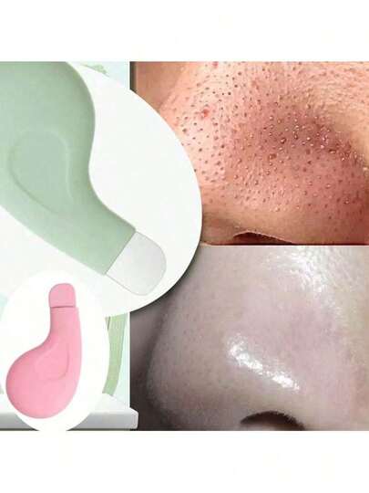 مكشطة تنظيف مع رأس فرشاة لتنظيف المسام، تزيل الرؤوس السوداء، تنظيف عميق للمسام، مناسبة للعناية بالبشرة صباحًا/مساءً، تحضير المكياج، العناية بالبشرة، السفر للعمل، عطلة نهاية الأسبوع في منزل SPA، جميع الفصول