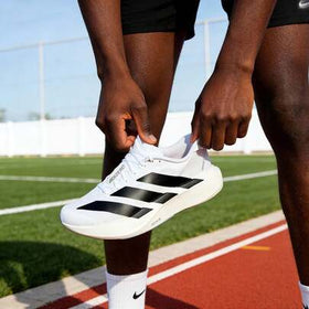 Adidas أحذية رجالية، أحذية جري ذات نعل سميك، أحذية رياضية خارجية كلاسيكية بثلاثة خطوط، أحذية رياضية شبكية تسمح بالتهوية، أحذية Evo SL M مريحة للاستخدام اليومي، أحذية للتنقل، JH6206