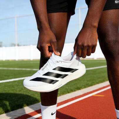 Adidas أحذية رجالية، أحذية جري ذات نعل سميك، أحذية رياضية خارجية كلاسيكية بثلاثة خطوط، أحذية رياضية شبكية تسمح بالتهوية، أحذية Evo SL M مريحة للاستخدام اليومي، أحذية للتنقل، JH6206