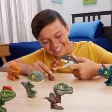 Mattel لعبة إصبع ديناصور تي-ريكس صغير قابل للجمع من ماتيل، نموذج واقعي للأطفال