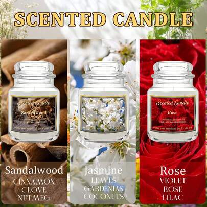 6 شموع معطرة متنوعة، عطر المنزل، عطر دائم، شمع صويا، زيوت نباتية أساسية، شموع معطرة طبيعية، ديكور المنزل، شموع في أوعية، Cirelle Home، ديكور، ديكور الغرفة، ديكور المنزل