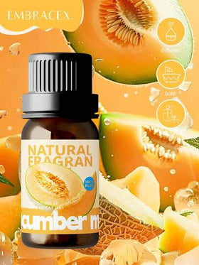 EMBRACEX. زيت عطري أساسي برائحة الخيار والشمام 10مل، زيت عطري فاخر للعلاج بالروائح - مناسب للشموع والموزعات والعناية المنزلية والمرطبات، زيت عطري بنكهة الفاكهة