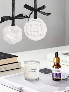 مجموعة عطور المنزل، موزع الشموع الحامل لغرفة المعيشة (1 شمعة معطرة + 1 زيت عطري + 2 موزعات حجر العطر)، معطر الهواء لغرفة الفندق، هدية جو خارجي لعيد الميلاد والتخرج