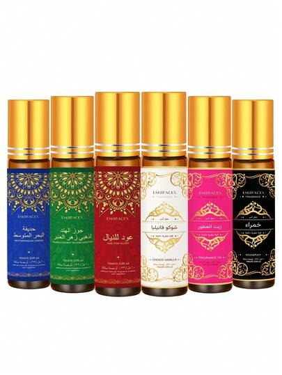 EMBRACEX. زيت عطر عربي من دبي 10 مل، زيت عطر بتطبيق بالكرة، رائحة طويلة الأمد، علامة تجارية فاخرة، زيت عالي الجودة، أطلق سحرك الشخصي، هدية مثالية للرجال والنساء، 0.33 أونصة سائلة
