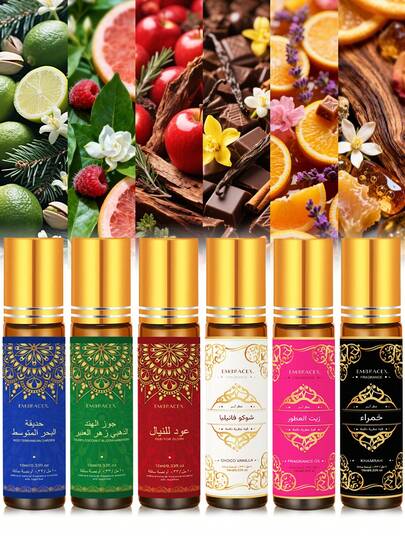 EMBRACEX. زيت عطر عربي من دبي 10 مل، زيت عطر بتطبيق بالكرة، رائحة طويلة الأمد، علامة تجارية فاخرة، زيت عالي الجودة، أطلق سحرك الشخصي، هدية مثالية للرجال والنساء، 0.33 أونصة سائلة