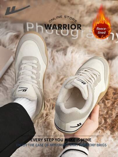 WARRIOR أحذية رياضية للرجال ذات طراز محارب، خفيفة الوزن ومريحة للارتداء في فصلي الخريف والشتاء، تصميم بسيط وأنيق، مناسبة للارتداء طوال العام، مقاومة للتآكل والاستخدام اليومي الطويل، أحذية تدريب وركض مبطنة بطبقة عازلة للحرارة