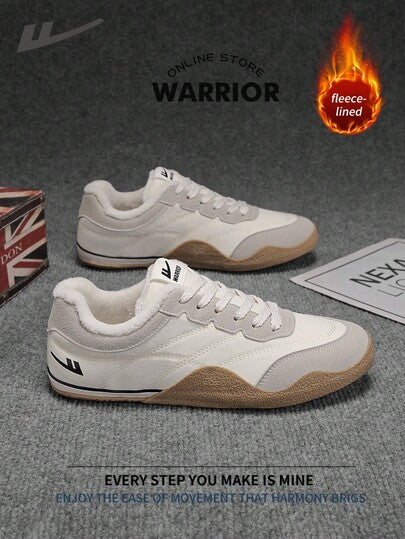 WARRIOR أحذية رياضية للرجال ذات طراز محارب، خفيفة الوزن ومريحة للارتداء في فصلي الخريف والشتاء، تصميم بسيط وأنيق، مناسبة للارتداء طوال العام، مقاومة للتآكل والاستخدام اليومي الطويل، أحذية تدريب وركض مبطنة بطبقة عازلة للحرارة