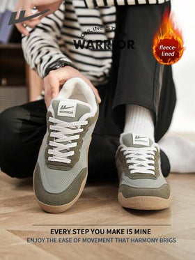 WARRIOR أحذية رياضية للرجال ذات طراز محارب، خفيفة الوزن ومريحة للارتداء في فصلي الخريف والشتاء، تصميم عصري وأنيق، قابلة للارتداء طوال العام، مقاومة للتآكل والاستخدام اليومي، أحذية تدريب وركض مبطنة بطبقة عازلة للحرارة