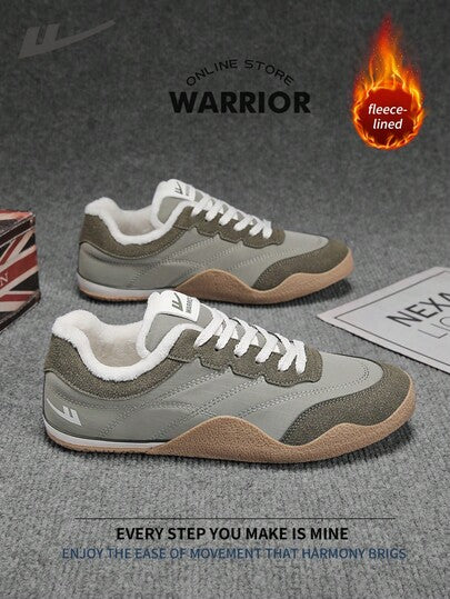 WARRIOR أحذية رياضية للرجال ذات طراز محارب، خفيفة الوزن ومريحة للارتداء في فصلي الخريف والشتاء، تصميم عصري وأنيق، قابلة للارتداء طوال العام، مقاومة للتآكل والاستخدام اليومي، أحذية تدريب وركض مبطنة بطبقة عازلة للحرارة