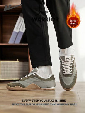 WARRIOR أحذية رياضية للرجال ذات طراز محارب، خفيفة الوزن ومريحة للارتداء في فصلي الخريف والشتاء، تصميم عصري وأنيق، قابلة للارتداء طوال العام، مقاومة للتآكل والاستخدام اليومي، أحذية تدريب وركض مبطنة بطبقة عازلة للحرارة