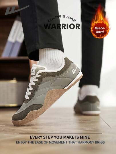 WARRIOR أحذية رياضية للرجال ذات طراز محارب، خفيفة الوزن ومريحة للارتداء في فصلي الخريف والشتاء، تصميم عصري وأنيق، قابلة للارتداء طوال العام، مقاومة للتآكل والاستخدام اليومي، أحذية تدريب وركض مبطنة بطبقة عازلة للحرارة