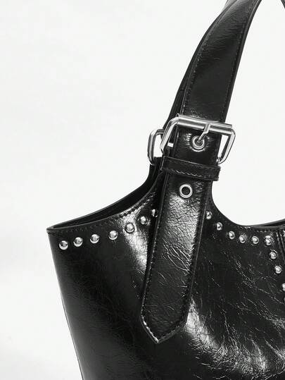 Viva Strut حقائب يد للسيدات والنساء، أنيقة، شخصية، بسيطة، متعددة الاستخدامات، شارع، حلوة وباردة للفتيات، فتيات ساخنة، Y2K، بانك، رجعي، مسامير، للاستخدام اليومي، التسوق