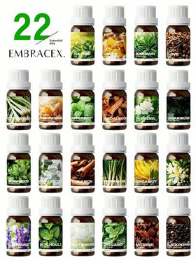 EMBRACEX. زيت الياسمين الأساسي 10مل، 100% زيت ياسمين نقي، مناسب لجهاز تبخير العطور، صناعة الصابون DIY، اليوغا المنزلي، يخلق رائحة رومانسية، 100% طبيعي، نباتي، مجموعة هدايا