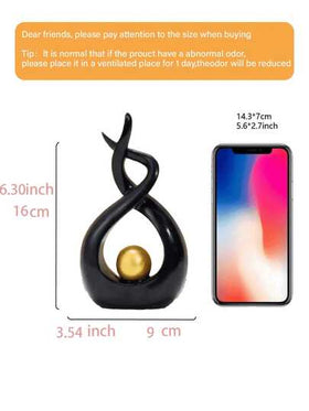 1 قطعة تمثال فني تجريدي حديث للديكور على المكتب، مناسب لغرفة الطعام وغرفة المعيشة والمكتب، هدية مثالية