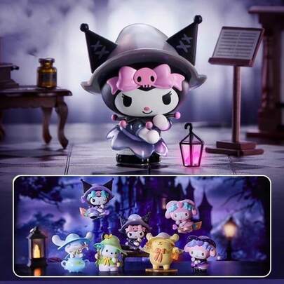 SANRIO 1/3/6 صندوق أعمى من سانريو، تماثيل بلاك بيوتي وميلودي الجميلة، ديكور مكتبي جميل، هدية مثالية للفتيات [قد تختلف اللون الفعلي قليلاً عن الصورة]