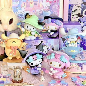 SANRIO 1/3/6 صندوق أعمى من سانريو، تماثيل بلاك بيوتي وميلودي الجميلة، ديكور مكتبي جميل، هدية مثالية للفتيات [قد تختلف اللون الفعلي قليلاً عن الصورة]