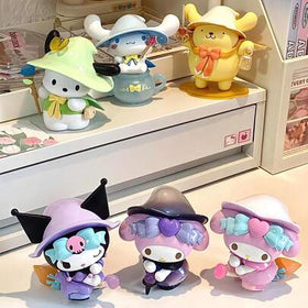 SANRIO 1/3/6 صندوق أعمى من سانريو، تماثيل بلاك بيوتي وميلودي الجميلة، ديكور مكتبي جميل، هدية مثالية للفتيات [قد تختلف اللون الفعلي قليلاً عن الصورة]
