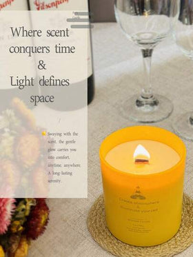 Poya Candle 1 عبوة شمع عطري من شمع الصويا، صافي الوزن أكثر من 200 جرام | شمعة تحترق لمدة تصل إلى 50 ساعة تقريبًا | شمعة معطرة في وعاء زجاجي أصفر | 8 خيارات عطرية | مصنوعة يدويًا | هدية مثالية للرجال والنساء - مناسبة للغرفة الطعام والنوم والحمام والمكتب، ع