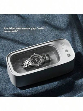 منظف فوق صوتي يعمل بالكهرباء USB، 3 أوضاع توقيت بتردد عالي، تنظيف عميق للمجوهرات والنظارات، سعة 500 مللي أمبير