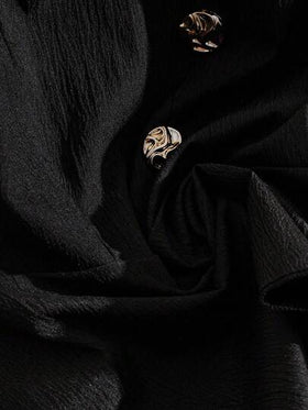 SHEIN Elenzya جمبسوت قصيرة مرنة للنساء ذوات الأحجام الكبيرة مع ألواح شفافة وياقة مكشكشة وسحاب جانبي في الخصر وأكمام قصيرة، أنيقة للتنقل والارتداء اليومي العادي