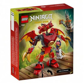 LEGO طقم بناء ميكانيكي تنين كاي من ليغو نينجاغو، لعبة بناء للأولاد والبنات والأطفال من عمر 6 سنوات فما فوق - تمثال تنين قابل للحركة و3 شخصيات مصغرة للعب التمثيلي - فكرة هدية لأعياد الميلاد - 71851