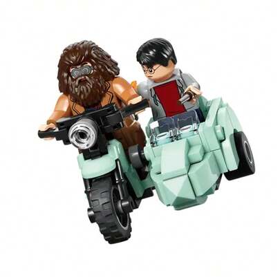 LEGO لعبة بناء ليغو هاري بوتر هاغريد وهاري يهربان من بريفيت درايف - لعبة تظاهر للأولاد والبنات، من عمر 8 سنوات فما فوق - مع دراجة نارية هاغريد المصغرة و4 شخصيات مصغرة - هدية لأعياد الميلاد - 76459