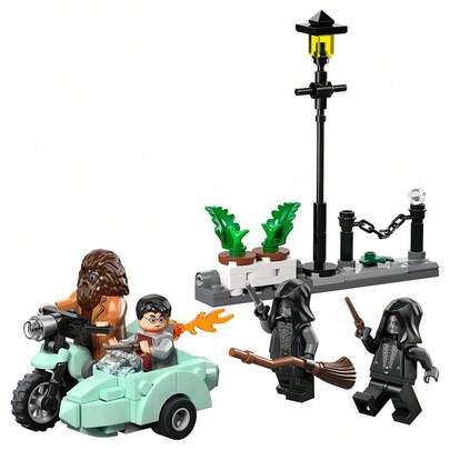 LEGO لعبة بناء ليغو هاري بوتر هاغريد وهاري يهربان من بريفيت درايف - لعبة تظاهر للأولاد والبنات، من عمر 8 سنوات فما فوق - مع دراجة نارية هاغريد المصغرة و4 شخصيات مصغرة - هدية لأعياد الميلاد - 76459