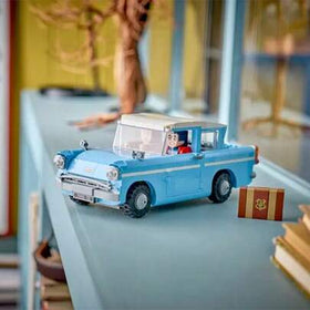 LEGO لعبة بناء سيارة فورد أنجليا الطائرة المسحورة من ليجو هاري بوتر، للأولاد والبنات من عمر 14 سنة فما فوق، ديكور رفوف الكتب وغرف النوم، مع شخصيات هاري وهرون وهيدويج الصغيرة، فكرة هدية لأعياد الميلاد - 76470