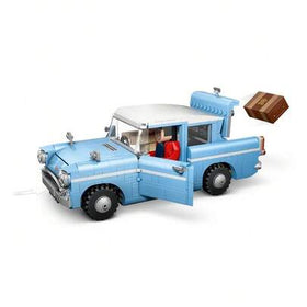 LEGO لعبة بناء سيارة فورد أنجليا الطائرة المسحورة من ليجو هاري بوتر، للأولاد والبنات من عمر 14 سنة فما فوق، ديكور رفوف الكتب وغرف النوم، مع شخصيات هاري وهرون وهيدويج الصغيرة، فكرة هدية لأعياد الميلاد - 76470