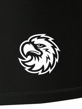 Manfinity KASUA قميص تي شيرت كاجوال بأكمام طويلة مطبوع للرجال للشاطئ والعطلات