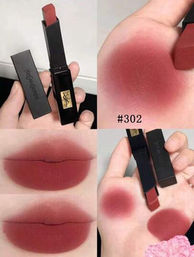 Yves Saint Laurent أحمر شفاه سفر بحجم رفيع 1.2 جرام/0.04 أونصة، مخطط باللون الأسود #302