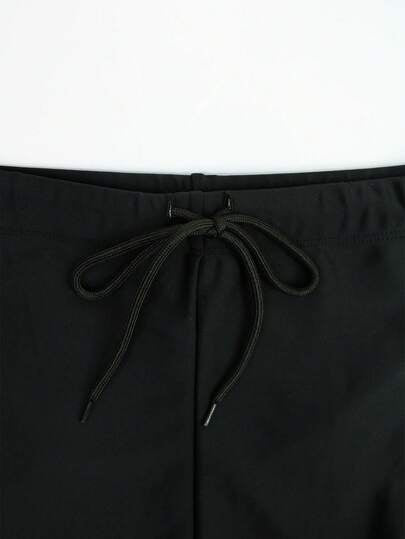 Manfinity Swimmode شورتات سباحة صيفية كاجوال للرجال بخصر مرن وألوان متباينة