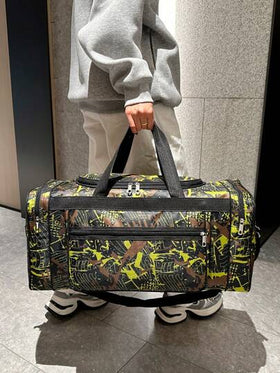 حقيبة سفر موضة جديدة، حقيبة رياضية/للياقة البدنية/للرحلات خفيفة الوزن سعة كبيرة متعددة الجيوب، حقيبة كتف مقاومة للماء، حقيبة سفر متعددة الوظائف لرحلات ليلية وسفر، منظم سفر متين، ضروريات العطلات والسفر الأساسية للرجال والنساء