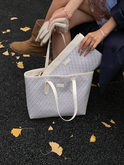 SHIMEINI حقيبة كبيرة السعة بتصميم رجعي أوروبي وأمريكي 2 قطعة، حقيبة سفر، حقيبة تسوق، مناسبة للاستخدام اليومي للنساء، حقيبة ظهر للطلاب في بداية العام الدراسي، للسفر والعطلات والمناسبات والهدايا