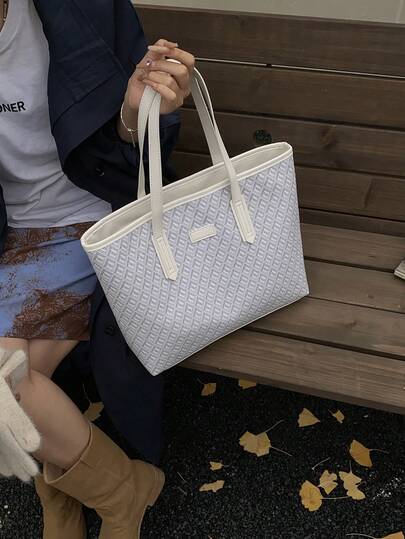 SHIMEINI حقيبة كبيرة السعة بتصميم رجعي أوروبي وأمريكي 2 قطعة، حقيبة سفر، حقيبة تسوق، مناسبة للاستخدام اليومي للنساء، حقيبة ظهر للطلاب في بداية العام الدراسي، للسفر والعطلات والمناسبات والهدايا