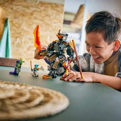 LEGO لعبة بناء ليغو نينجاغو مكافحة مهمة كول وتنين زين، للأولاد والبنات والأطفال من عمر 7 سنوات فما فوق - آلية قابلة للحركة مع شخصيات كول ووحش الحمض وزين للعب التظاهري - فكرة هدية لأعياد الميلاد - 71854